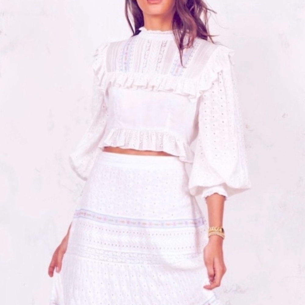 LoveShackFancy Doreen Crop Top